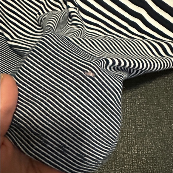 Maurices Navy and White Striped Top with Polka Dot Detail - Picture 7 of 7